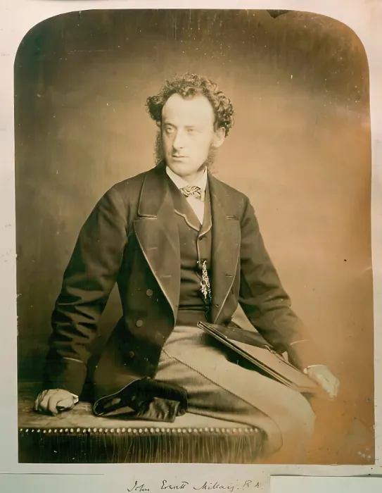 Framed Print : Photographic Portrait of Sir John Everett Millais, from an album compiled by John Everett Millais. Creator: John Watkins Framed Print : Photographic Portrait of Sir John Everett Millais, from an album compiled by John Everett Millais. Creator: John Watkins