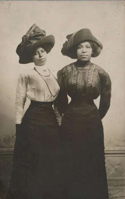 Framed Print : Photographic postcard of Harriet Tubmans great nieces, Eva and Alida Stewart, ca Framed Print : Photographic postcard of Harriet Tubmans great nieces, Eva and Alida Stewart, ca