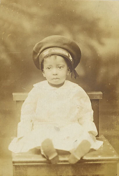 Photographic postcard with image of a small child, 1918-1930. Creator: Unknown