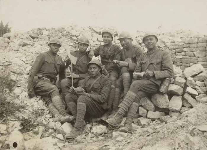 Framed Print : Photographic postcard of soliders in World War One at Verdun, July 2018. Creator: Unknown Framed Print : Photographic postcard of soliders in World War One at Verdun, July 2018. Creator: Unknown