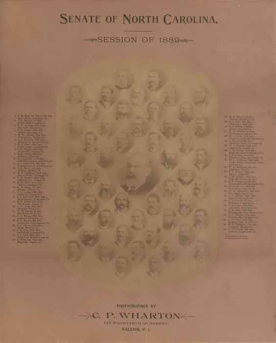 Framed Print : Photographic print of the Senate of North Carolina, Session of 1889, 1889 Framed Print : Photographic print of the Senate of North Carolina, Session of 1889, 1889