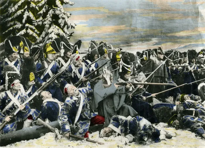 Framed Print : Photographic representation of the Battle of Austerlitz Framed Print : Photographic representation of the Battle of Austerlitz