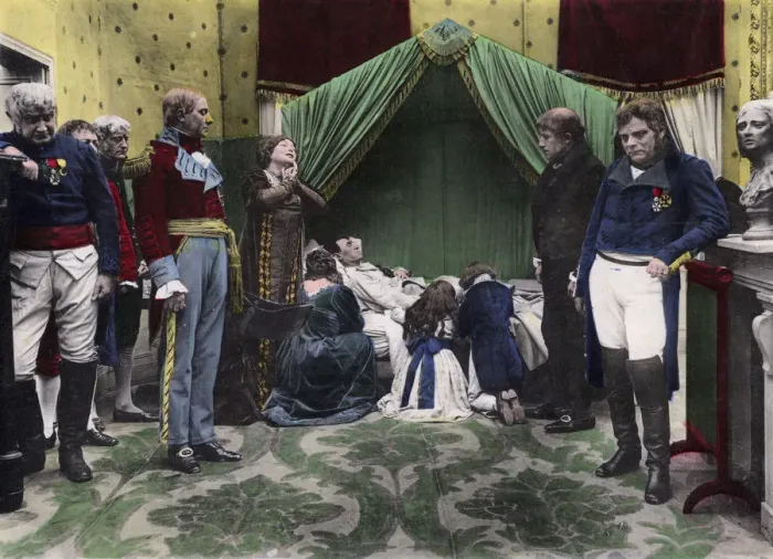 Framed Print : Photographic representation of the death of Napoleon on St Helena Framed Print : Photographic representation of the death of Napoleon on St Helena