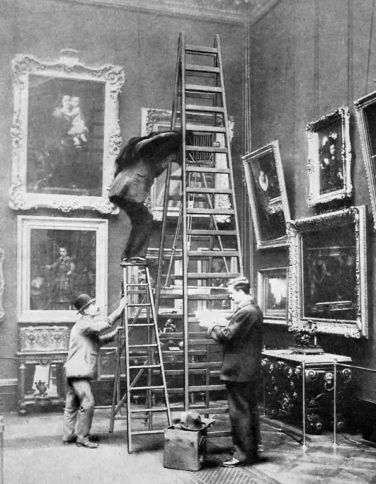 Framed Print : Photographing at the Wallace Collection, London, 1908-1909 Framed Print : Photographing at the Wallace Collection, London, 1908-1909