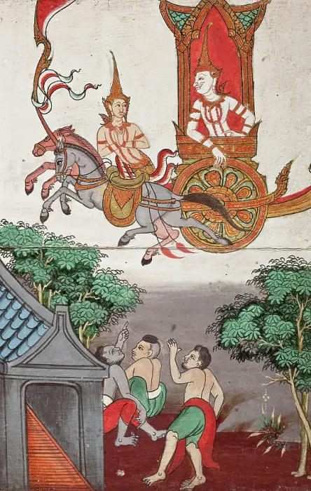 Framed Print : Phra Malai Manuscript (image 5 of 21), between c1860 and c1880. Creator: Unknown