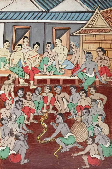 Framed Print : Phra Malai Manuscript (image 9 of 21), between c1860 and c1880. Creator: Unknown Framed Print : Phra Malai Manuscript (image 9 of 21), between c1860 and c1880. Creator: Unknown