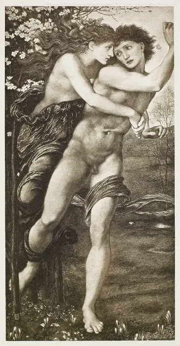 Framed Print : Phyllis and Demophoon, c1870, (1900). Creator: Unknown