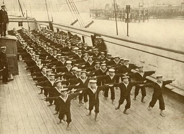 Physical Drill on the Arethusa. c1930. Creator: Unknown