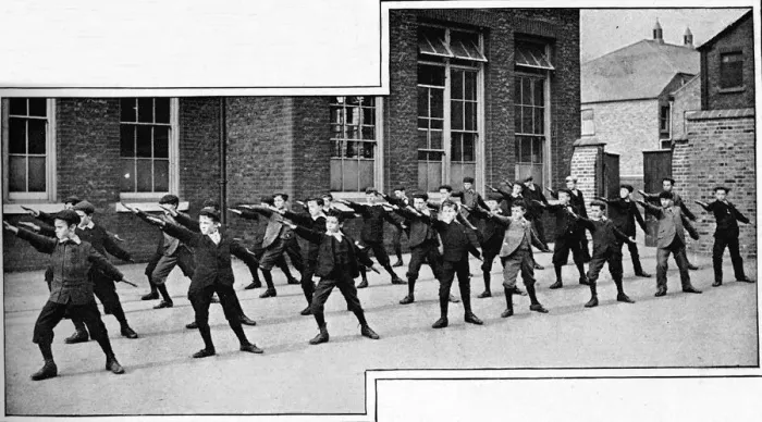 Framed Print : Physical drill at a London school, c1900 (1901) Framed Print : Physical drill at a London school, c1900 (1901)