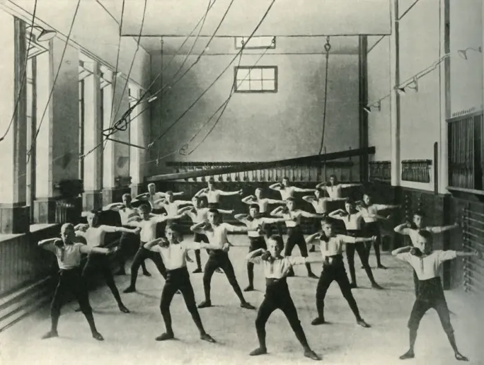 Framed Print : Physical Exercises at the Royal Institution for the Deaf and Dumb, Friar Gate, Derby, 1902 Framed Print : Physical Exercises at the Royal Institution for the Deaf and Dumb, Friar Gate, Derby, 1902