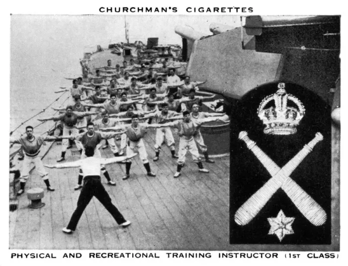 Framed Print : Physical & Recreational Training Instructor, (1st Class), 1937. Artist: WA & AC Churchman Framed Print : Physical & Recreational Training Instructor, (1st Class), 1937. Artist: WA & AC Churchman