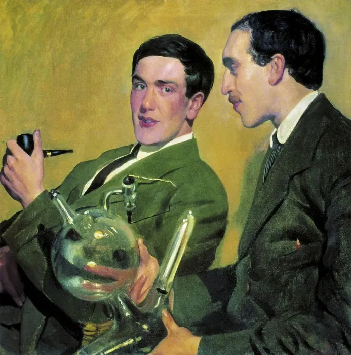 Framed Print : The physicists Pyotr Kapitsa (1894-1984) and Nikolay Semyonov (1896-1986), 1921 Framed Print : The physicists Pyotr Kapitsa (1894-1984) and Nikolay Semyonov (1896-1986), 1921