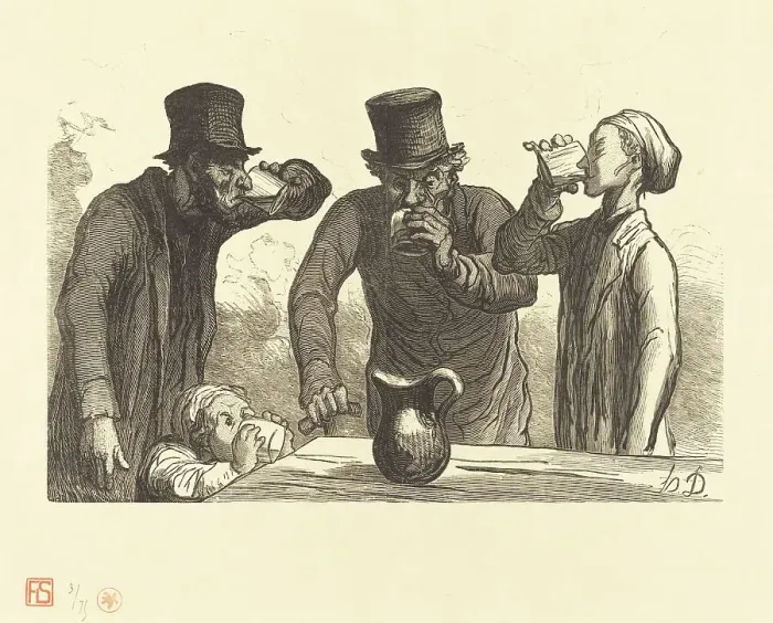 Framed Print : Physiologie du Buveur: ls quatre ages, 1862. Creator: Charles Maurand Framed Print : Physiologie du Buveur: ls quatre ages, 1862. Creator: Charles Maurand