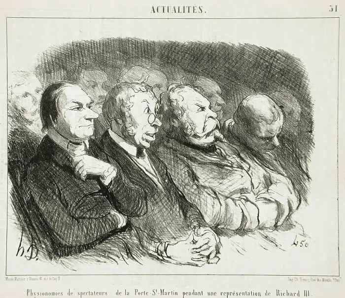 Framed Print : Physionomies de spectateurs de la Porte St-Martin... 1852. Creator: Honore Daumier Framed Print : Physionomies de spectateurs de la Porte St-Martin... 1852. Creator: Honore Daumier
