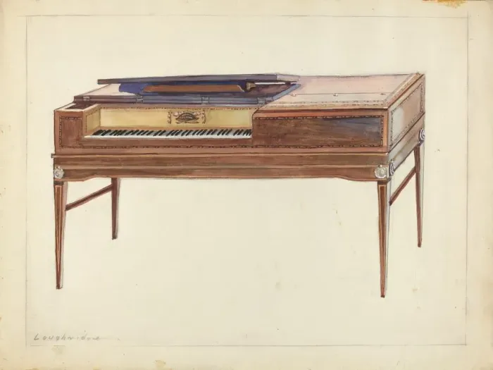 Framed Print : Piano, 1935 / 1942. Creator: George Loughridge Framed Print : Piano, 1935 / 1942. Creator: George Loughridge