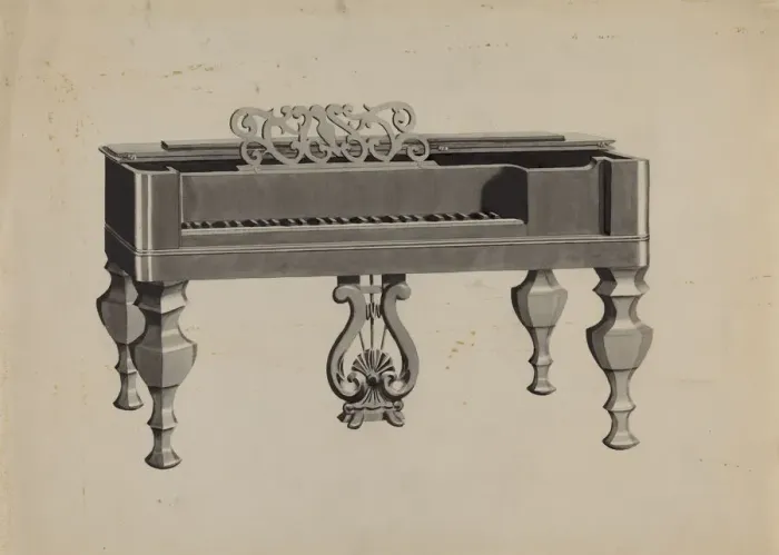 Framed Print : Piano, c. 1936. Creator: Dorothy Posten Framed Print : Piano, c. 1936. Creator: Dorothy Posten