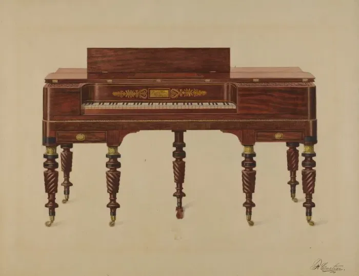 Framed Print : Piano, c. 1936. Creator: Ferdinand Cartier Framed Print : Piano, c. 1936. Creator: Ferdinand Cartier