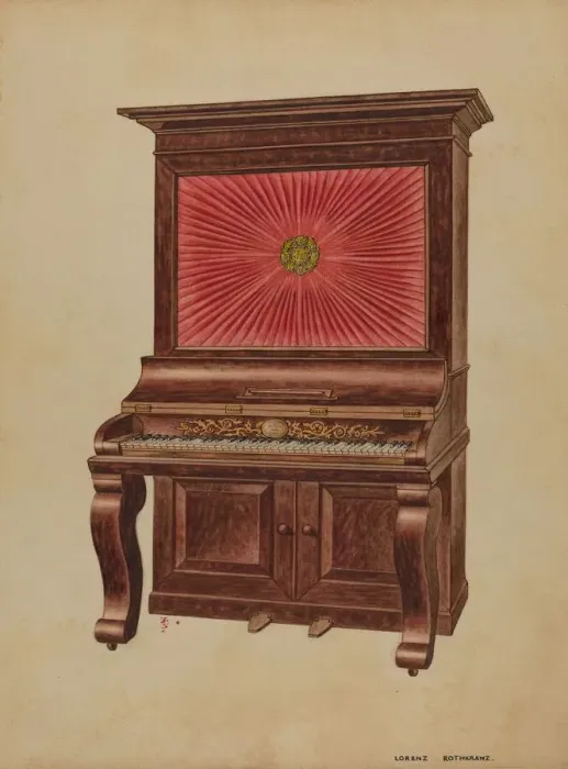 Framed Print : Piano, c. 1936. Creator: Lorenz Rothkrantz Framed Print : Piano, c. 1936. Creator: Lorenz Rothkrantz