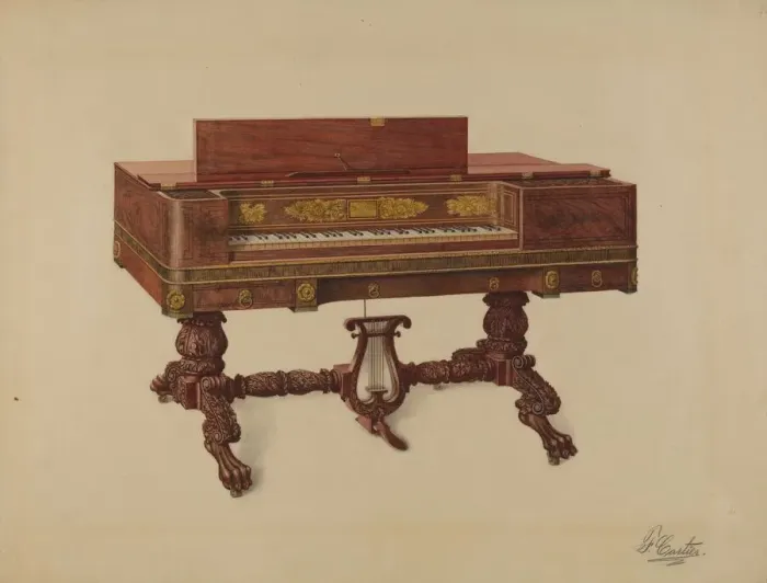 Framed Print : Piano Forte, c. 1936. Creator: Ferdinand Cartier Framed Print : Piano Forte, c. 1936. Creator: Ferdinand Cartier
