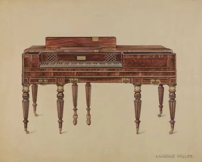 Framed Print : Piano Forte, c. 1936. Creator: Lawrence Phillips Framed Print : Piano Forte, c. 1936. Creator: Lawrence Phillips