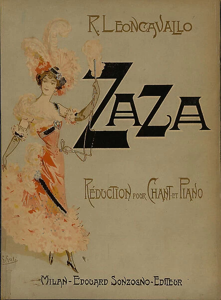 The piano score of the opera Zazà by Ruggiero Leoncavallo, 1919. Creator: Anonymous