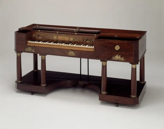 Framed Print : Pianoforte, 1818. Creator: James Stewart Framed Print : Pianoforte, 1818. Creator: James Stewart