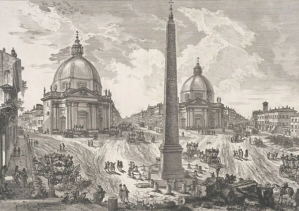 The Piazza del Popolo (Veduta della Piazza del Popolo), ca. 1750
