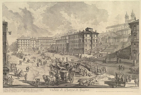 The Piazza di Spagna (Veduta di Piazza di Spagna), ca. 1750