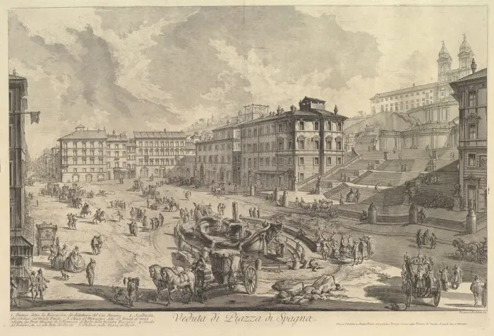 Framed Print : The Piazza di Spagna (Veduta di Piazza di Spagna), ca. 1750 Framed Print : The Piazza di Spagna (Veduta di Piazza di Spagna), ca. 1750