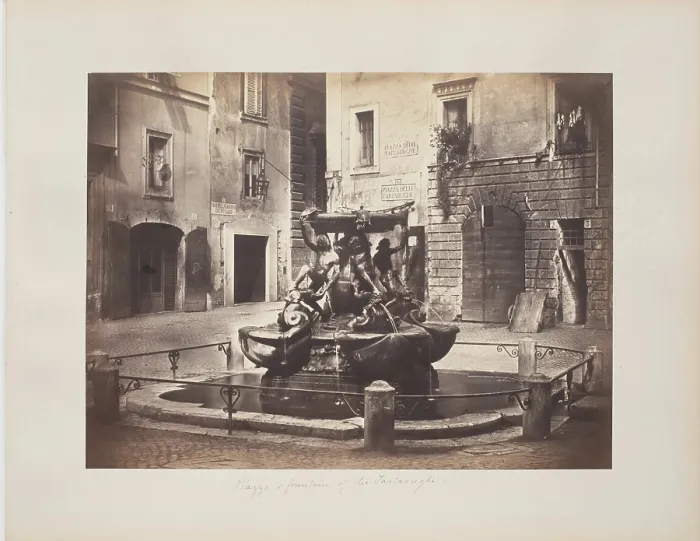 Framed Print : Piazza and Fountain of the Tartarughe, between 1811 and 1872. Creator: Robert MacPherson