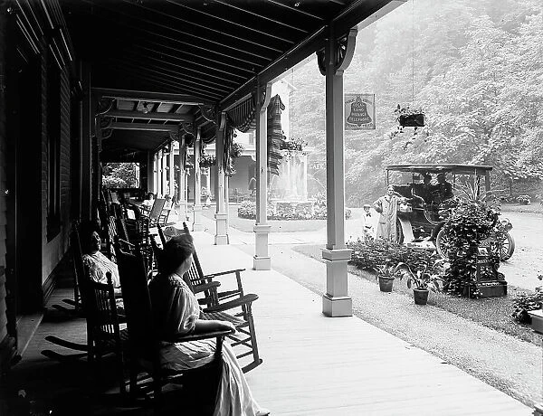 Front piazza of the Kittatinny [House], Delaware Water Gap, Pa. ca 1905. Creator: Unknown