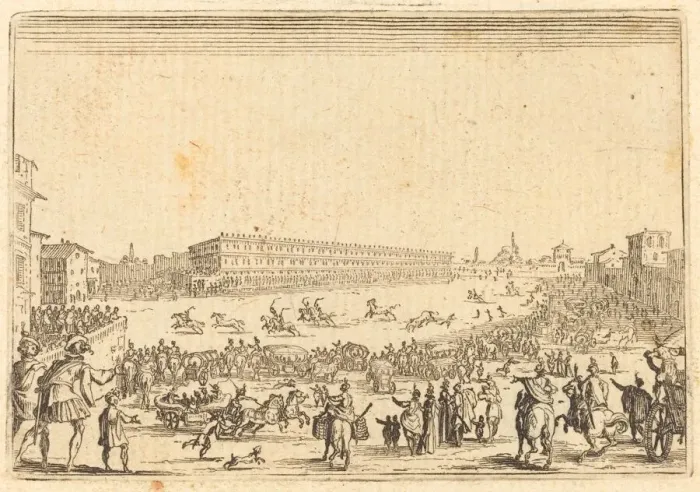 Framed Print : Piazza Presso alla Porta al Prato, c. 1622. Creator: Jacques Callot Framed Print : Piazza Presso alla Porta al Prato, c. 1622. Creator: Jacques Callot