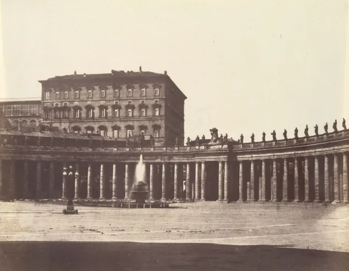 Framed Print : Piazza S. Pietro, Rome, 1850s. Creator: Unknown Framed Print : Piazza S. Pietro, Rome, 1850s. Creator: Unknown