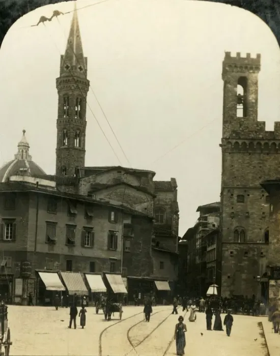 Framed Print : Piazza San Firenze, Florence, Italy, c1909. Creator: George Rose Framed Print : Piazza San Firenze, Florence, Italy, c1909. Creator: George Rose
