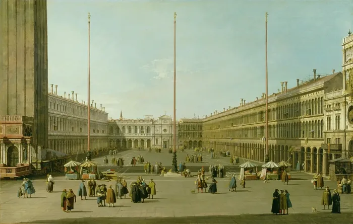 Framed Print : The Piazza San Marco, c1739. Creator: Canaletto Framed Print : The Piazza San Marco, c1739. Creator: Canaletto