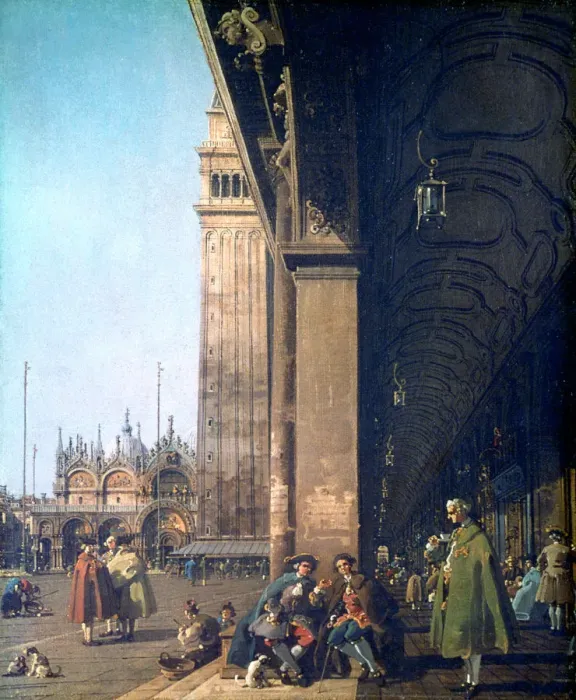 Framed Print : Piazza San Marco and the Colonnade, 1756. Artist: Canaletto Framed Print : Piazza San Marco and the Colonnade, 1756. Artist: Canaletto