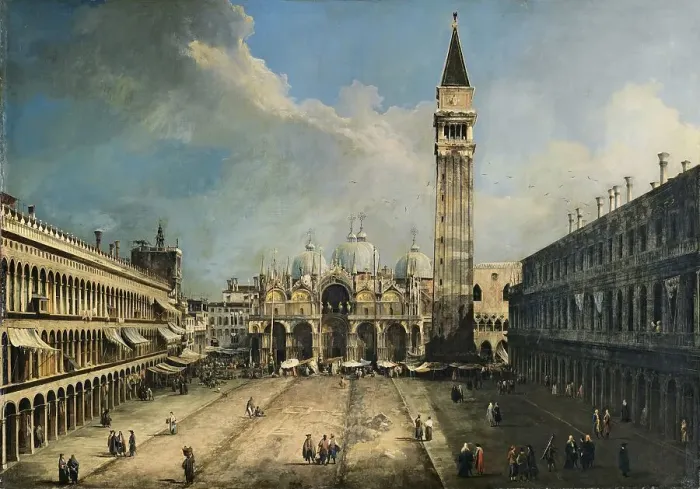 Framed Print : The Piazza San Marco in Venice, 1723. Creator: Canaletto Framed Print : The Piazza San Marco in Venice, 1723. Creator: Canaletto