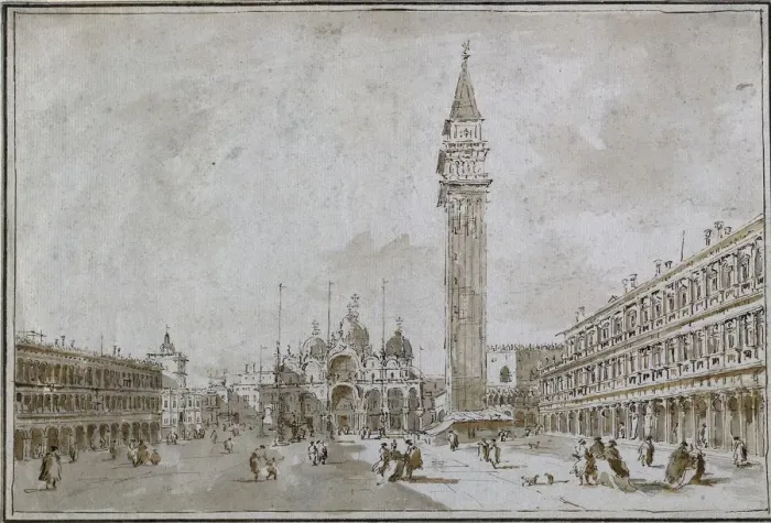 Framed Print : Piazza San Marco, Venice, 1780s. Creator: Francesco Guardi (Italian, 1712-1793) Framed Print : Piazza San Marco, Venice, 1780s. Creator: Francesco Guardi (Italian, 1712-1793)