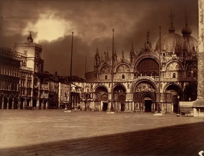 Framed Print : Piazza San Marco, Venice, Printed 1870 circa. Creator: Antonio Perini Framed Print : Piazza San Marco, Venice, Printed 1870 circa. Creator: Antonio Perini