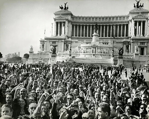 Piazza Venezia, Rome, April 1945: The liberation of Italy, 1945. Creator: Unknown photographer