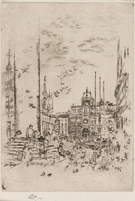 Framed Print : The Piazzetta, 1879-1880. Creator: James Abbott McNeill Whistler Framed Print : The Piazzetta, 1879-1880. Creator: James Abbott McNeill Whistler