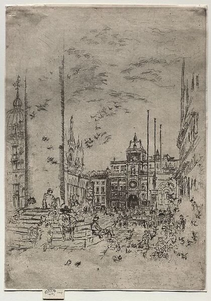 The Piazzetta, 1880. Creator: James McNeill Whistler (American, 1834-1903)