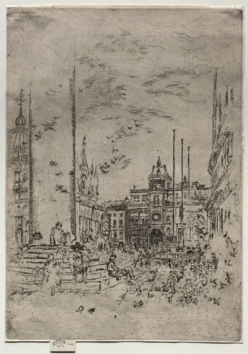 Framed Print : The Piazzetta, 1880. Creator: James McNeill Whistler (American, 1834-1903) Framed Print : The Piazzetta, 1880. Creator: James McNeill Whistler (American, 1834-1903)