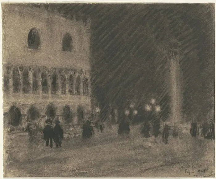 Framed Print : The Piazzetta, Venice, c. 1900-1920. Creator: Eugene Laurent Vail Framed Print : The Piazzetta, Venice, c. 1900-1920. Creator: Eugene Laurent Vail