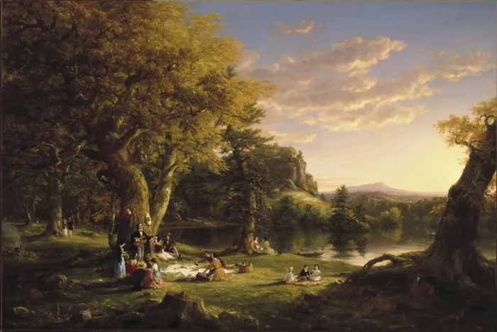 Framed Print : The Pic-Nic, 1846. Artist: Cole, Thomas (1801-1848) Framed Print : The Pic-Nic, 1846. Artist: Cole, Thomas (1801-1848)