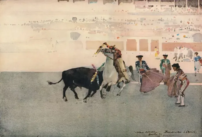 Framed Print : Picadors, Seville, 1893, (1906). Artist: Arthur Melville Framed Print : Picadors, Seville, 1893, (1906). Artist: Arthur Melville