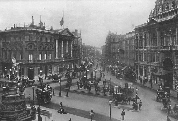 Piccadilly Circus, 1909. Creator: Francis Frith & Co
