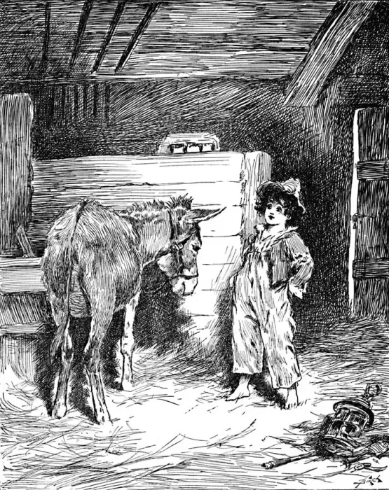 Framed Print : Piccino and His Friend The Donkey, c1900. Artist: Helena J. Maguire Framed Print : Piccino and His Friend The Donkey, c1900. Artist: Helena J. Maguire