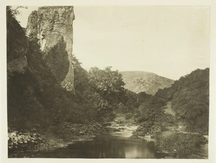 Framed Print : Pickering Tor, Dove Dale, 1880s. Creator: Peter Henry Emerson Framed Print : Pickering Tor, Dove Dale, 1880s. Creator: Peter Henry Emerson