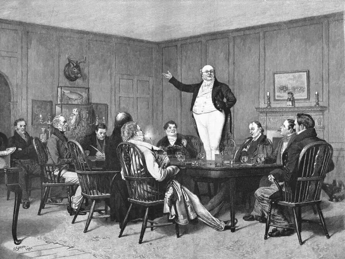 Framed Print : The Pickwick Club after Charles Green, R.I. 1890. Creator: Charles Green. The Pickwick Club after Charles Green, R.I. 1890. Creator: Charles Green Framed Print : The Pickwick Club after Charles Green, R.I. 1890. Creator: Charles Green. The Pickwick Club after Charles Green, R.I. 1890. Creator: Charles Green